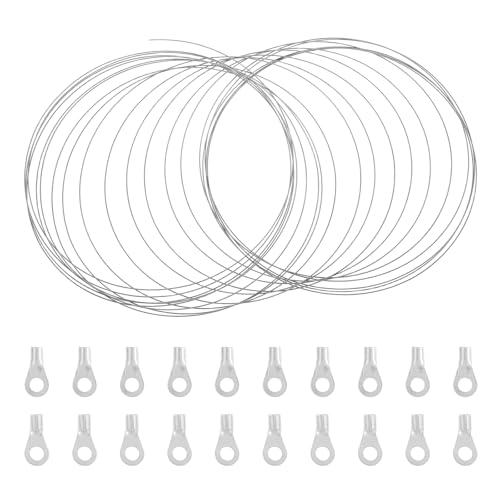 SHINEOFI Tira Calefactora para Sellador Térmico 0,6 Mm 5 Metros 20 Conectores, Elemento Calefactor de Repuesto para Termoselladora, Cables Calefactores para Sellado de Alimentos
