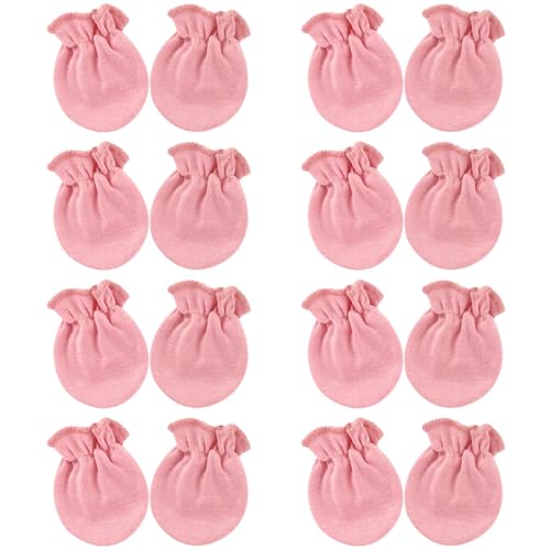 BQUBO Newborn Infant Toddler Mittens No Scratch Cotton Elastic Wrist Gloves Hypoallergenic for 0-6 Months Baby Boys Girls