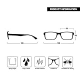 OPULIZE Pep Okulary do czytania 6 Pack Classic Everyday Prostokątna ramka Scratch Odporny Wiosna Zawiasy Czarny Brązowy Niebieski Szary Męski Damski RRRRR92-112377 +1.50