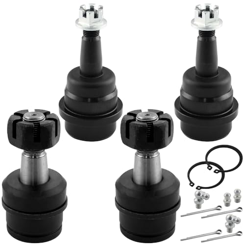 DriveRidge 4WD Front Upper Lower Ball Joints for 2007-2017 Jeep Wrangler, 2018 Wrangler Jk, 1999-2004 Jeep Grand Cherokee Front Upper Lower Suspension Kit Ball Joint K3134, K3185