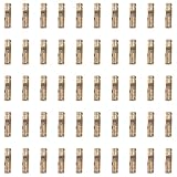 DOITOOL Brass Spring Hinge Self-Closing Cylindrical Hinge with Screws for Jewelry Boxes Compact 0.59 Inch Cabinet Hardware