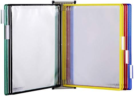 Tarifold Wall Reference System - 10 Double-Sided Panels - Letter-Size - Assorted Colors - 20 Sheet Capacity (W291)