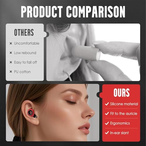 Ohrstöpsel zum Schlafen,Wiederverwendbare Silikon-ohrstöpsel,Artevive Moto Earplugs-27 Db,Silikon Ohrstöpsel zum Schlafen, Reisen, Konzentrieren, Reisen, Geräuschempfindlichkeit