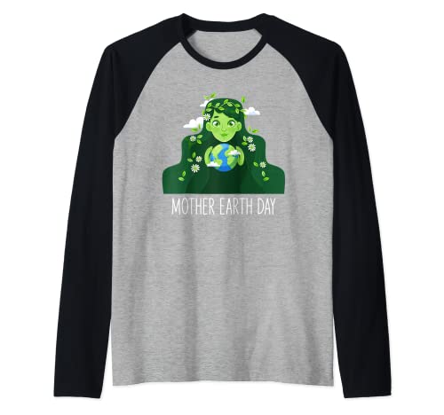 Green Mother Day Save Planet 53th Anniversary Day Manche Raglan