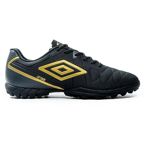 Chuteira Umbro Society Attak Eternal Preto e Dourado - Masculino - 40 - Preto