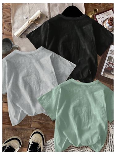 Toddler Boy's 3 Packs Car Graphic Tees Short Sleeve Crew Neck Summer T Shirt Casual Cute Tops2