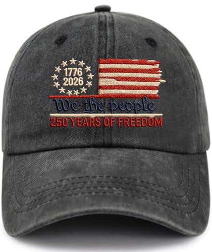 American Flag Hats for Men USA 250th Anniversary Merchandise We The People Hat Bald Eagle Liberty Jesus Hat United States American History Gift