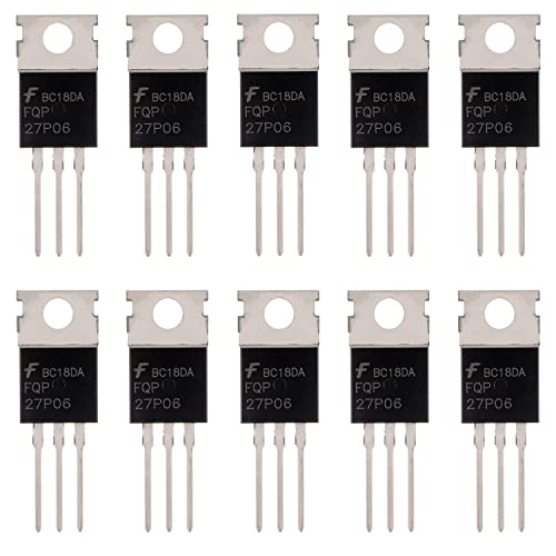 Bojack Fqp27P06 Mosfet 27 A 60 V Fqp27P06 P-Channel Power Mosfet Transistor To-220(Pack Of 10 Pcs) #TOP18