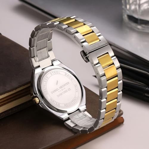Image of Daniel Hechter Paris Villiers Collection Analog Watch for Men with Round Dial, Small Seconds Sub-Dial, Luminos Hand and Hour Markers and Stainless Steel Strap - DHM1052