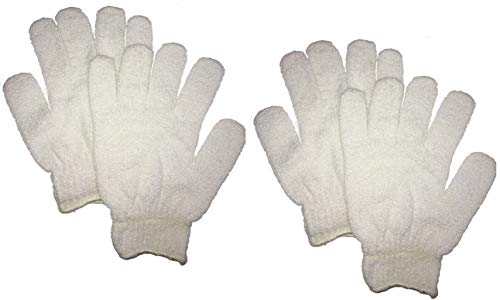 Burmax White Exfoliating Bathing Gloves (2 - Pair)