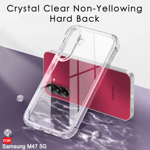 Image of TheGiftKart Crystal Clear Back Cover Case for Samsung Galaxy M47 5G | 360 Degree Protection | Shock Proof Design | Transparent Back Cover Case for Samsung Galaxy M47 5G (PC & TPU, Transparent Bumper)