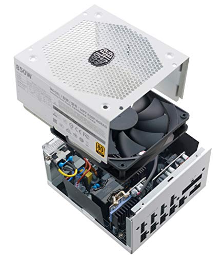 Alimentatore V850 Gold V2, Presa EU - 850W, 80 Plus Gold, Modulare, PSU ATX, Ventola FDB Silenziosa 135mm, modalità Semi-Fanless, Garanzia 10 Anni, Cavi PCI-e 16 AWG - White Edition - Alimentatore - Immagine 3