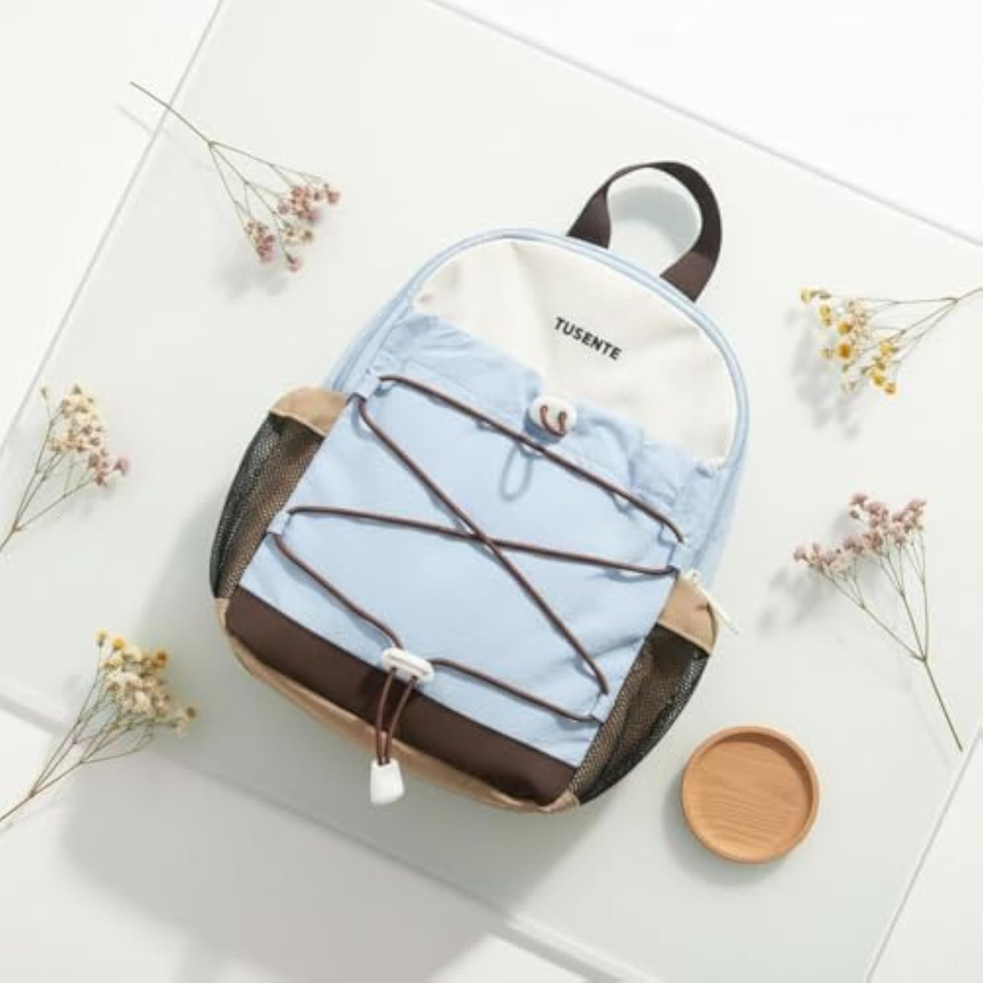 Color Block Mini Backpack for Girls, Compact Hiking Daypack