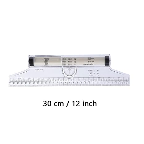 12 Inch Multipurpose Measuring Ruler - Drawing Parallel Ruler for Artists, Architects, Engineers (Y112-1)