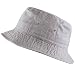 The Hat Depot 300N Unisex 100% Cotton Packable Summer Travel Bucket Hat (L/XL, Grey)