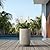 Kante Tall Fulted Planter, 17.7 Inch Tall Round Concrete Plant Pots with Drainage Hole and Rubber Plug, Modern Decor for Indoor Outdoor Plants, Flower, Weathered Concrete