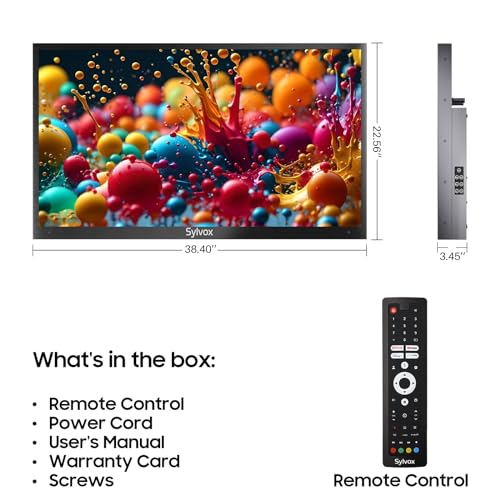 SYLVOX 43 Zoll QLED Outdoor TV Smart Google Ferseher - Quantum Dot Farbe, 1000nit, Wasserdicht Ferseher, Voice Assistant, Share to TV,Dolby Atmo für Terrasse Partial Sun (Deck Pro 2.0 QLED) – Bild 8