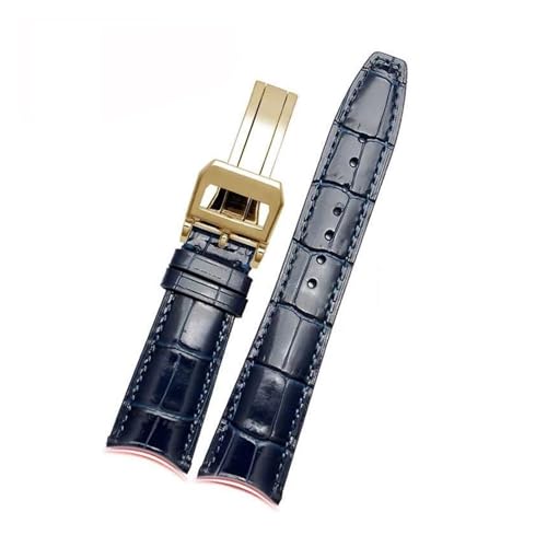 AZSHIW 22mm�J�[�u�G���h���U�[�X�g���b�v IWC New Portugal 7 Watch�o���h IW500705 IW371614�ɑΉ� �|�����v�u���X���b�g, 22mm, �A�Q�[�g