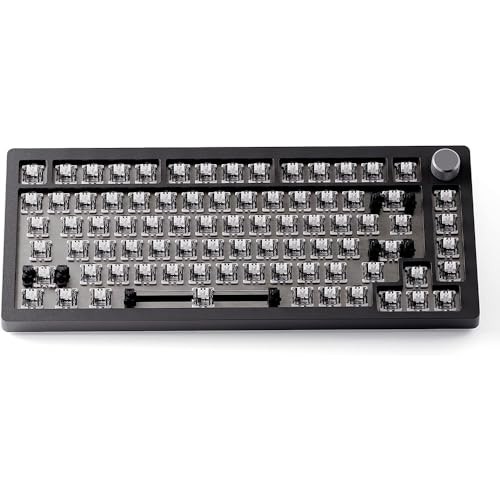DrunkDeer A75 ラピッドトリガー キーボード メカニカル TKL ゲーミング 磁気スイッチ RGB 高速反応 有線 USB コンパクト 82キー Type C ノブ付き ベアボーン ブラック キーキャップなし