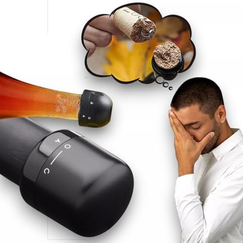 Rolha de Pressão a Vácuo para Vinho, Champanhe e Espumante: Tampa Vedada para Garrafa, Preservação Ó