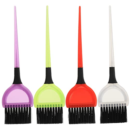 TOVINANNA Hair Coloring Brush Kit 4pcs Hair Dye Applicator Brush Tapered Edges Easy to Use Salon Quality Random Color