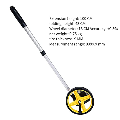 Faddare Measuring Wheel Telescopic Digital Distance Measuring Wheel, Adjustable Telescopic Handle Abs Button Control For Surveyors Measuring Wheel(As Shown) #TOP6