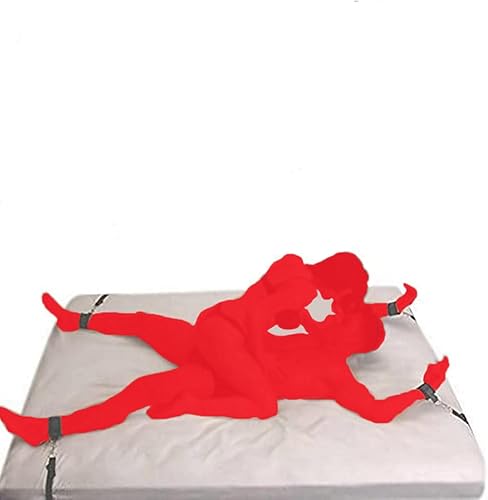 BDSM - Juego de restricciones para cama sexual, juguetes correas, puños, restricciones de muslos, equipo y accesorios para lazos sexuales para
