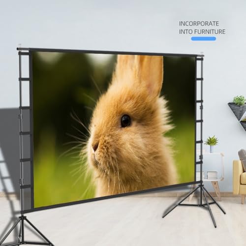 Pantalla de proyección portátil con soporte 120in 16:9 miniatura 7