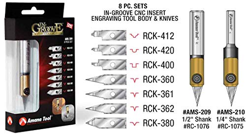 Pointe en V 45 Amana Tool fraise insert carbure Rc-1075