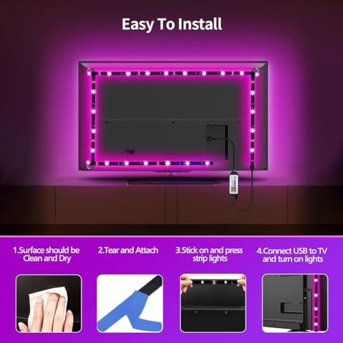 TK99SW LED Strip Lights 4M, TV Led Lightsfor 50-65 Inch with Remote/APP Control - Image 3