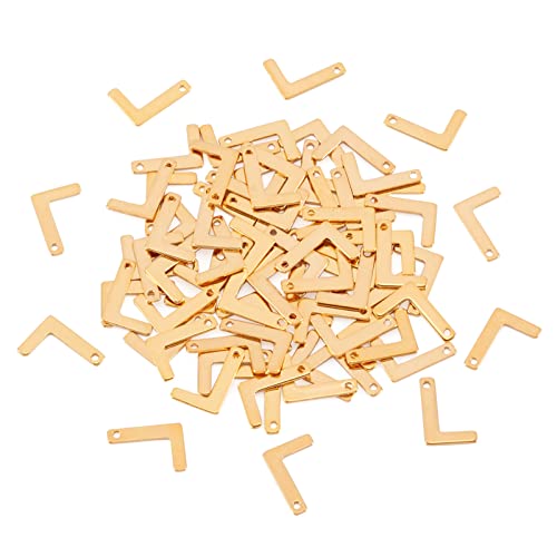 Pandahall 100�� 304 �X�e�����X�X�`�[�� ���� L �`���[�� �S�[���h �A���t�@�x�b�g�y���_���g �l�b�N���X �u���X���b�g �C�������O �W���G���[����p