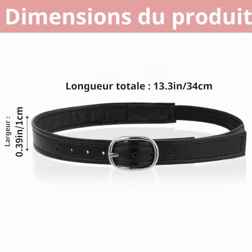 Sorcristy Sangles de cheville élastiques amovibles pour femme pour maintenir les talons hauts lâches, Noir , Taille unique – vue 2