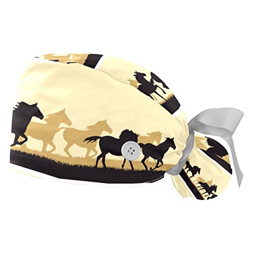 Chapeaux bouffants anti-cheveux rebelles JDEZ : casquettes de travail ajustables 2PCS
