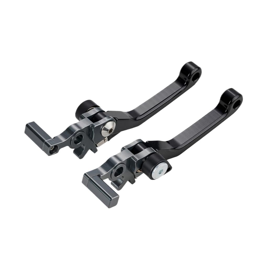BUxqWYgmm Motorcycle Brake and Clutch Levers Aluminum Compatible with in 10(Black; Ships from: China Mainland)