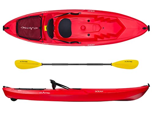 Atlantis Kayak Ocean Rojo - Asiento + Rueda + Paleta