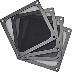 Filtro Ventilador 120X120 Zaleonline 4 unidades de 120 x 120 mm para rejilla de ventilación, cubierta de PVC, filtro de ordenador, filtro de polvo ultrafino, marco magnético, cubierta de ventilador para ordenador, PC,