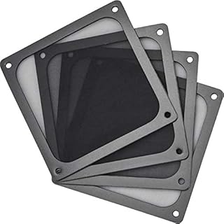 Zaleonline 4 Pecies120 * 120mm Computer PC Cooler Fan Dust Cover Filter Magnetic Case Mesh Cover Dust Proof Mesh Grill - Black