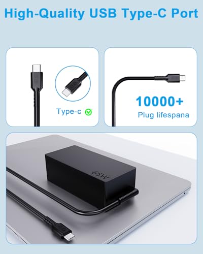 65W USB C Laptop Opladen Adapter voor Lenovo Thinkpad X1 Carbon T14 T15 T480 T490 T580 T590 E580 E585 E590 E595 Yoga C740 720 730 720-13ikb 730-13ikb 910 HP ASUS Chromebook USB C Laptop Charger - Afbeelding 5