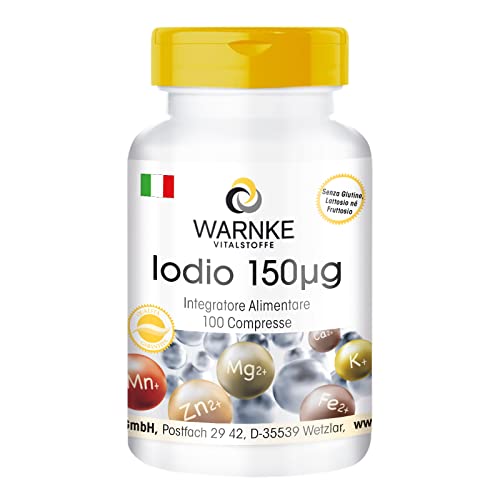 Iodio 150mcg Integratore, 100 compresse, Warnke