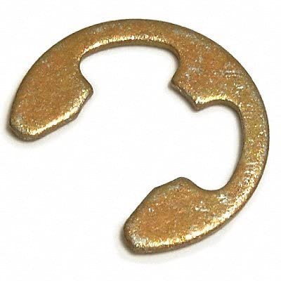 Rotor Clip E-15ST ZD External E - Style Carbon Steel - Zinc Dichromate Yellow, 100 Pieces