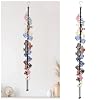 SNOWSTAR Macrame Hair Claw Clip Organizer with Rotating Hook and 20 Metal Rings,Hanging Hair Clip Holder and Storage for Women Girls,Claw Clips Hanger Home Decor for Wall,Door,Closet (Black1PCS)