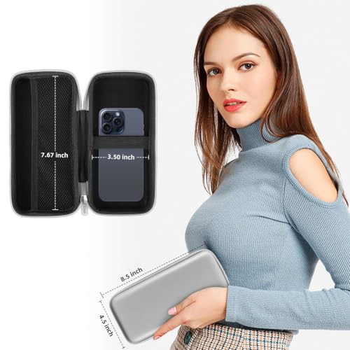 Image of iMangoo Travel Essential Electronics Organizer Charger Case Carrying Pouch | 8.5x4.5x2 inch Power Bank Tech Accessories Protective Storage Shockproof Portable Purse Men Women School Office Trips Must Have