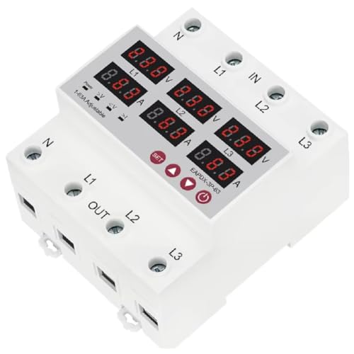 Relais de protection de tension triphasé ajustable 100A pour tableau électrique - 2
