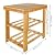 ASelected 16 Inch Bamboo Shower Stool Wood Shower Bench 3-Tier Waterproof Wooden Bamboo Foot Stool Seat Stool with Storage Shelf, Small Bench for Bathroom Living Room