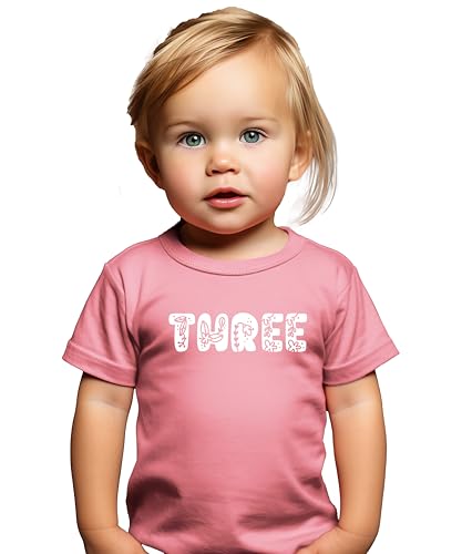 Image of Floral Numbers Ages 1-7 Birthday Girl Shirt for Baby & Toddler Youth Girls