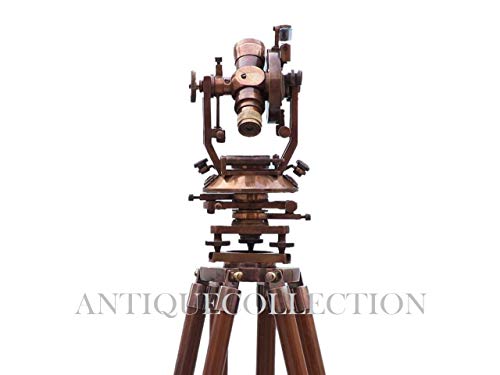 Floor Standing Antique Brass Theodolite 62"