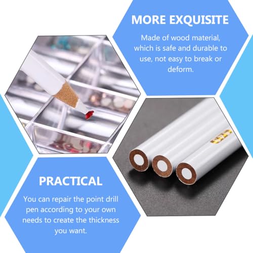 NOLITOY 12 lápis branco lápis de unha branco lápis de cor branco caneta pontilhada para unhas ferram