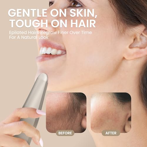 Epilady Esthetic Pearl Epilator for Women Face, Womens Facial Hair Remover | Included Case & Cleaning Brush, Electric Tweezers for Women Facial Hair