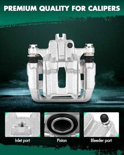 Image of SCITOO Rear Left+Right Brake Calipers With Bracket 19-B2588 19-B2589 Compatible For Acura CL 2001-2003 For Acura TL 1999-2008 For Honda Element 2003-2011
