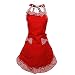 Da.Wa, grembiule da donna con grazioso vestito da principessa, stile retrò, grembiule da donna, con 2 tasche